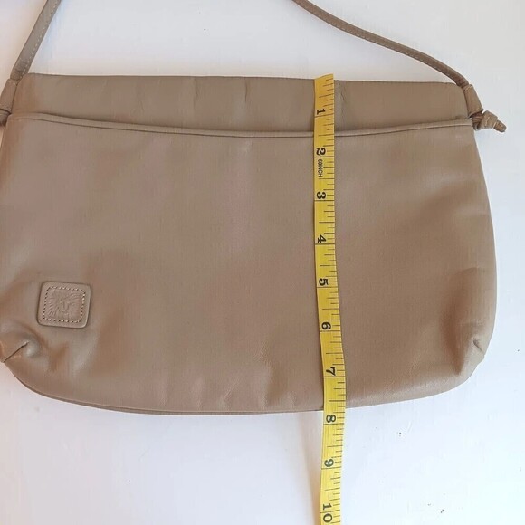 Vintage Anne Klein For Calderon Tan Genuine Leather Shoulder Purse - Picture 8 of 10